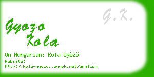 gyozo kola business card